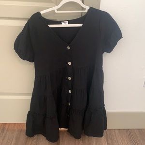 Cotton On mini black dress small